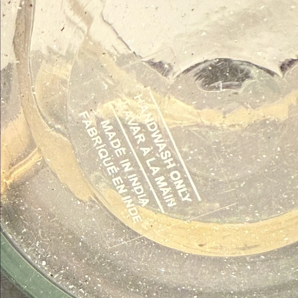 Hammered Serveware Collection Handmade Glass India Pitcher 8”- NEW with tags - Picture 9 of 10